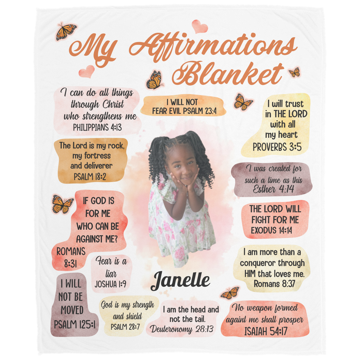 Personalized My Affirmations Blanket – Wrap Yourself in Faith and Comfort