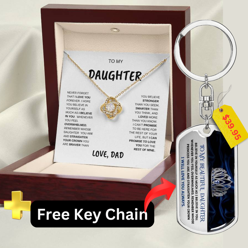 [EARLY BIRD SALE]  My Daughter | Love  Knot Necklace | Love Dad