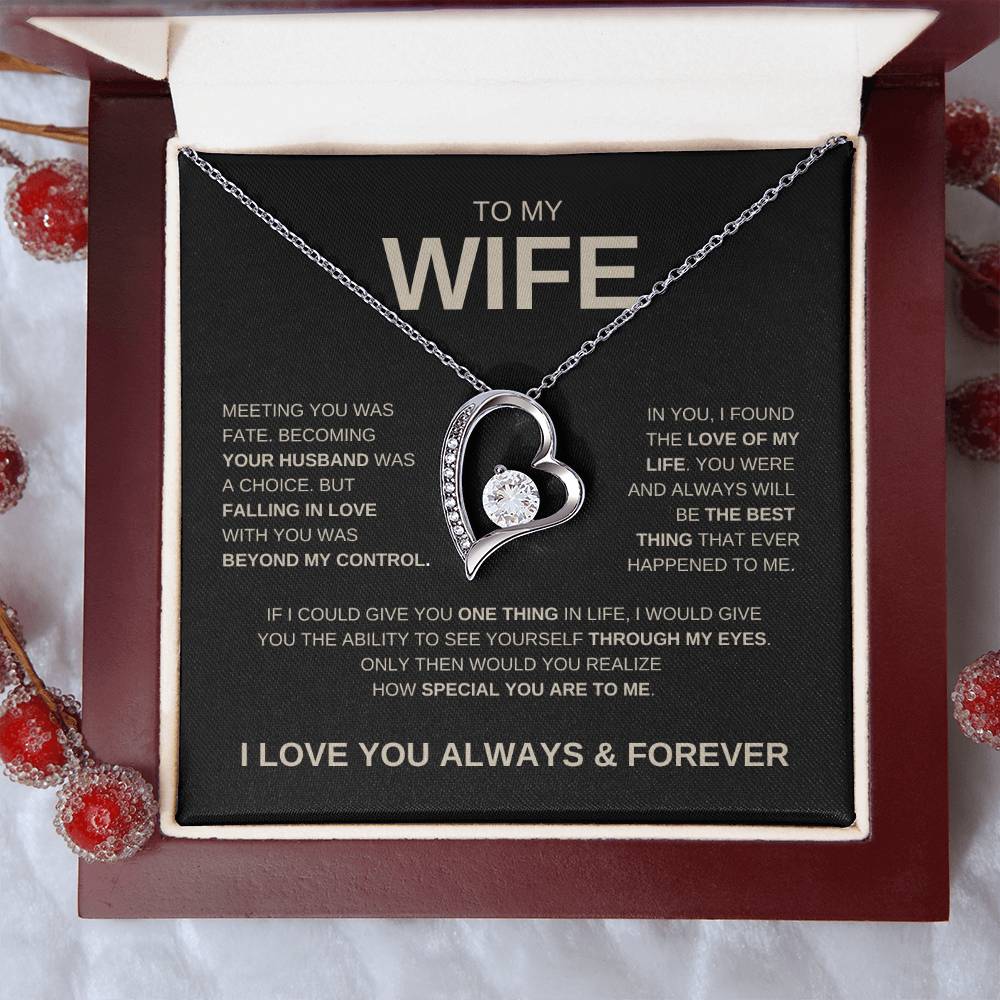 Wife Heart Necklace | Meeting you was fate |