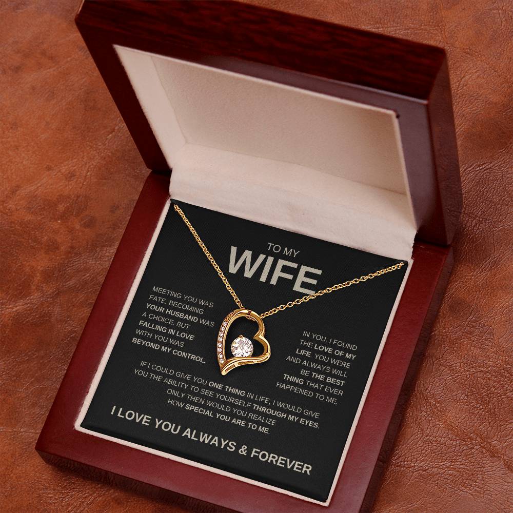 Wife Heart Necklace | Meeting you was fate |