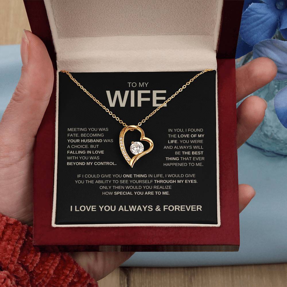 Wife Heart Necklace | Meeting you was fate |