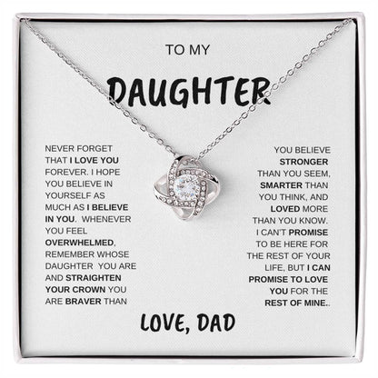 [EARLY BIRD SALE]  My Daughter | Love  Knot Necklace | Love Dad