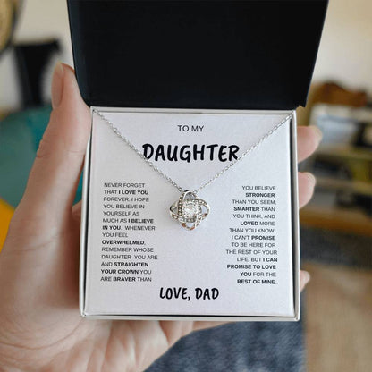 [EARLY BIRD SALE]  My Daughter | Love  Knot Necklace | Love Dad