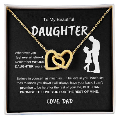 A Daughter Gifts from Dad Sterling Silver Necklace Birthday Christmas Valentine's day Gifts