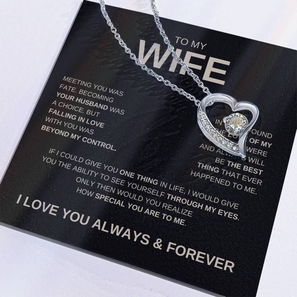 Wife Heart Necklace | Meeting you was fate |