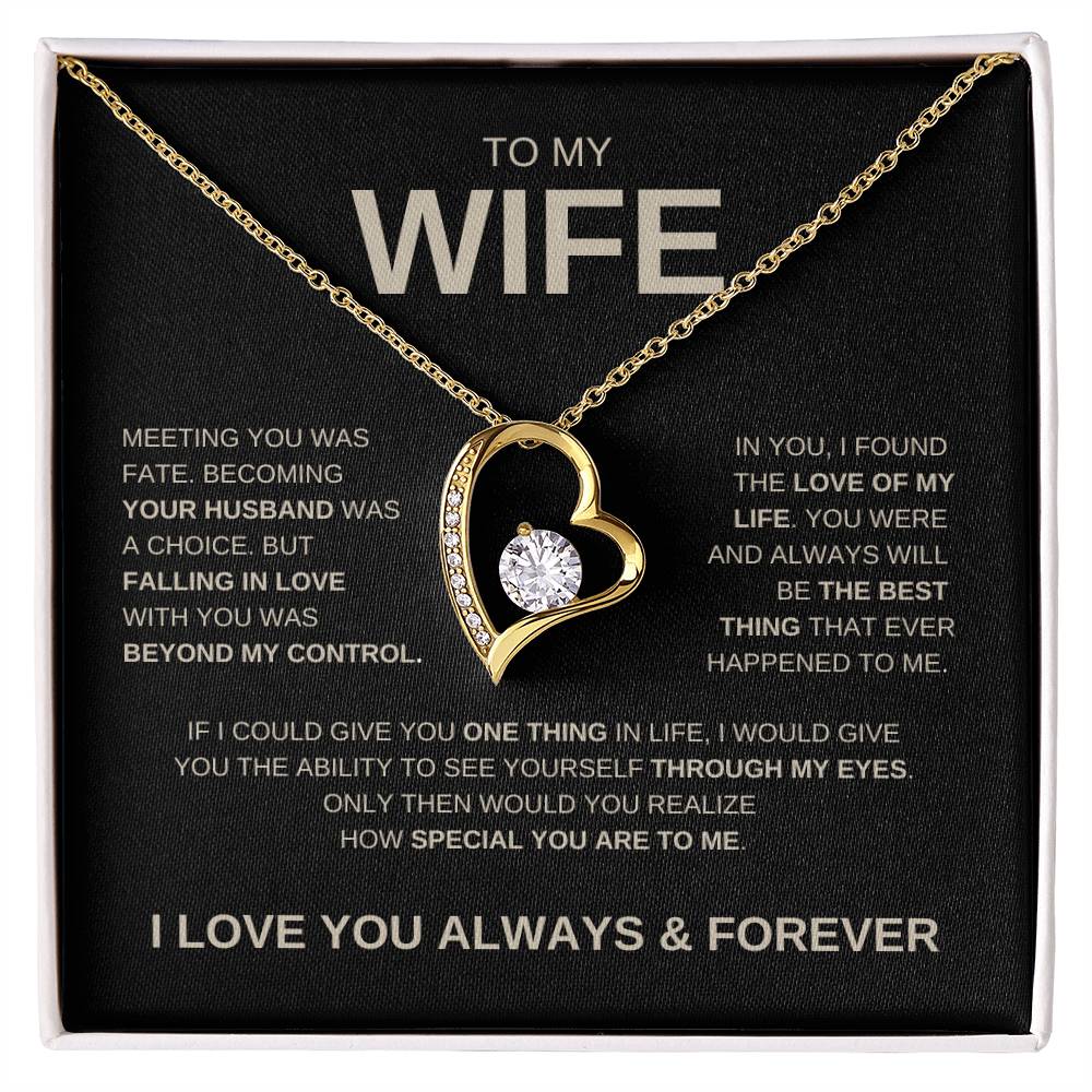 Wife Heart Necklace | Meeting you was fate |