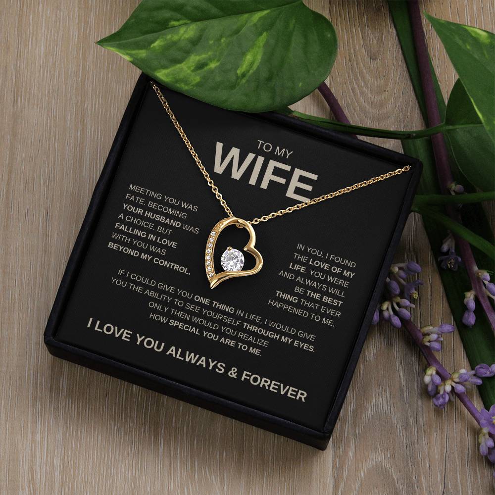 Wife Heart Necklace | Meeting you was fate |