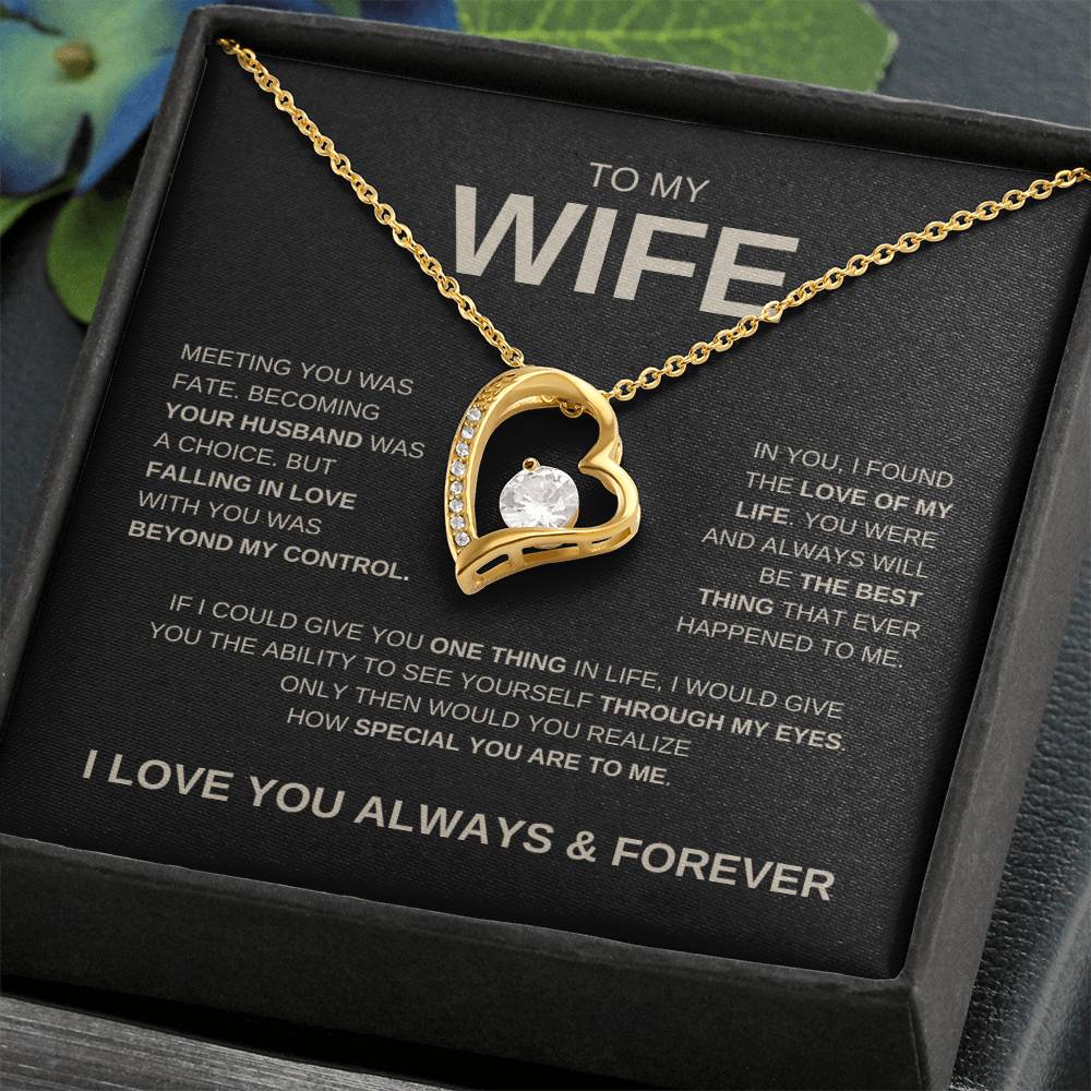 Wife Heart Necklace | Meeting you was fate |